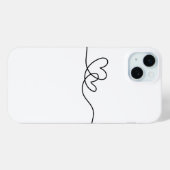 ハートの連続線画のスマホケース Case-Mate iPhoneケース (裏面 (横))