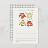 ハートの醜いセーターアドバイスの花嫁ブライダルシャワー エンクロージャーカード (正面/裏面)