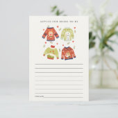 ハートの醜いセーターアドバイスの花嫁ブライダルシャワー エンクロージャーカード (スタンド正面)