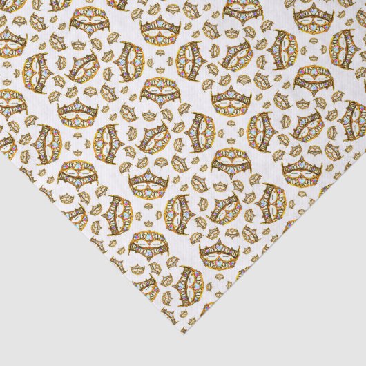 ハートの金ゴールドの王冠のティアラのティッシュペーパーの女王 薄葉紙 (詳細)