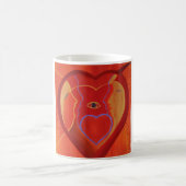 ハートの金ゴールドホワイト325 mlクラシックホワイトマグ コーヒーマグカップ (中央)