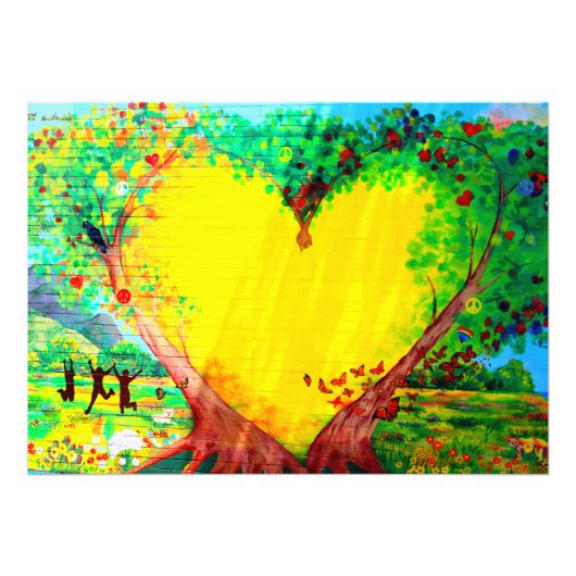 ハートの金ゴールド写真プリント フォトプリント            (正面)