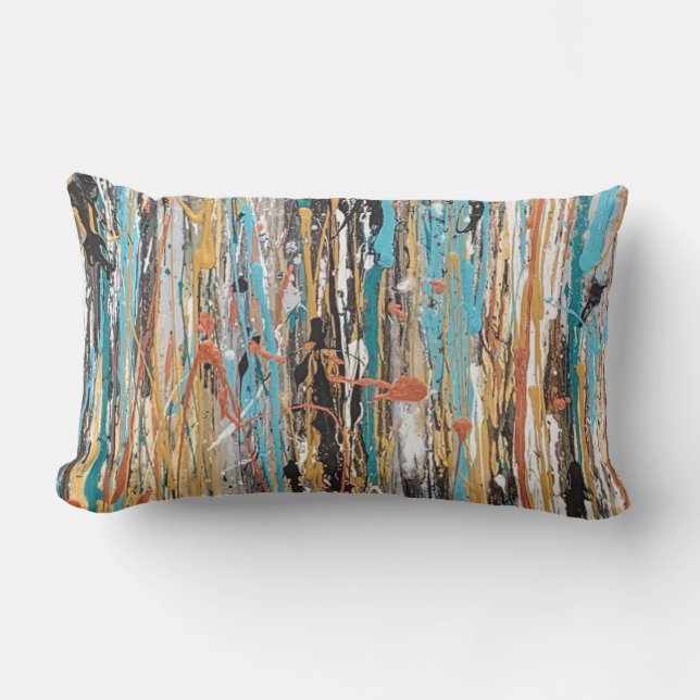 ハートの金ゴールド屋外ランバー装飾用クッション アウトドアクッション (正面)