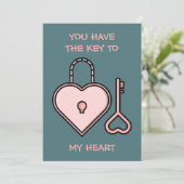 ハートの鍵のバレンタインカード シーズンカード (スタンド正面)