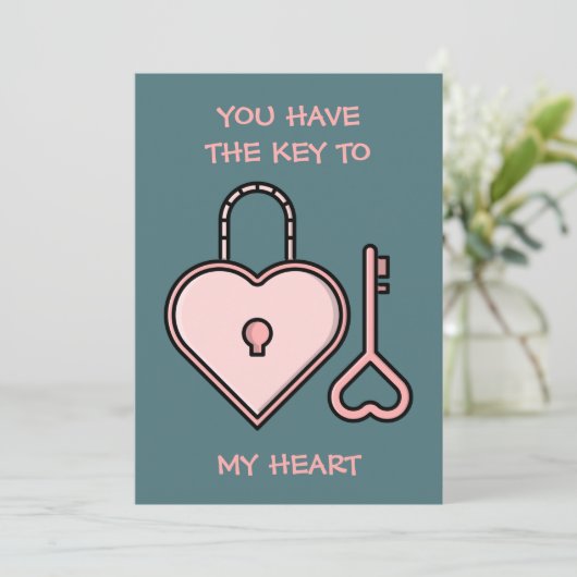 ハートの鍵のバレンタインカード シーズンカード (スタンド正面)