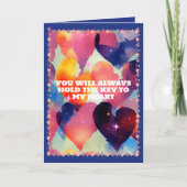 ハートの鍵を持ってるバレンタインデー シーズンカード (正面)