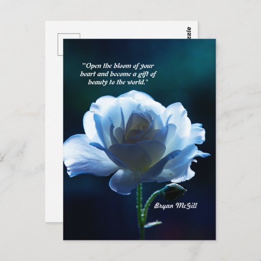 「ハートの開花を開く」キャンバスフェイクはがき ポストカード (正面/裏面)