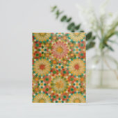 'ハートの開花'イスラム幾何学はがき ポストカード (スタンド正面)