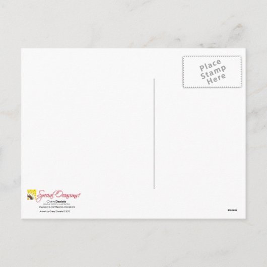 ハートの雪片のクリスマス|の果実 シーズンポストカード (裏面)