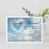 ハートの雲、ブライダルシャワー招待状 招待状 (スタンド正面)