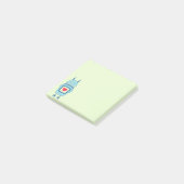 ハートの青い漫画のロボット ポストイット (アングル)