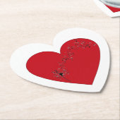 ハートの音符、紙コースター ペーパーコースター (アングル)