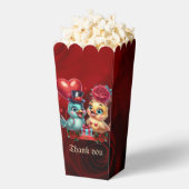 ハートの風船とバラの魔法：羽毛の生えたロマンス フェイバーボックス (はじけた状態)