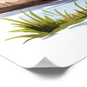 ハートの風船を持つかわいい赤ちゃんパンダ - 水彩画 ポスター (角)