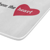 ハートの食糧ラベルから作られる カッティングボード (角)