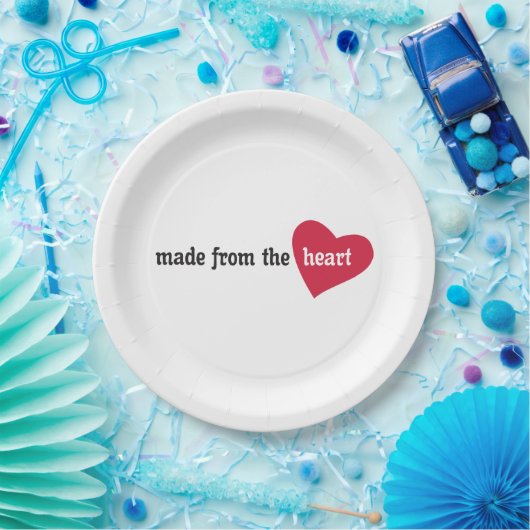 ハートの食糧ラベルから作られる ペーパープレート (パーティー)