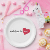 ハートの食糧ラベルから作られる ペーパープレート (パーティー)