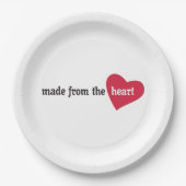 ハートの食糧ラベルから作られる ペーパープレート (正面)