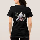 ハートの鳥と花 トライブレンドTシャツ (裏面)