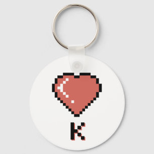 ハートの黒い輪郭 キーホルダー