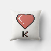 ハートの黒い輪郭 クッション (裏面)