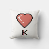 ハートの黒い輪郭 クッション (正面)