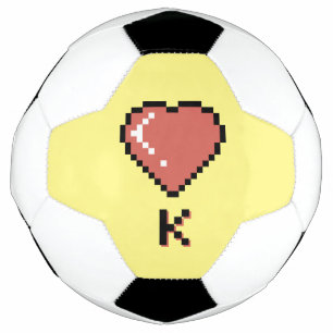 ハートの黒い輪郭 サッカーボール