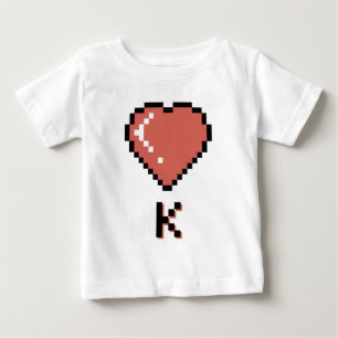 ハートの黒い輪郭 ベビーTシャツ