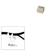 ハートの鼻で微笑みリラックスの音 ラバースタンプ (押印)