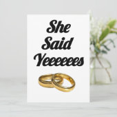 ハートの「イエス」結婚式招待状 - ハートテーマ 招待状 (スタンド正面)