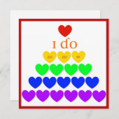 ハートの「私も」 招待状 (正面/裏面)