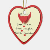 ハートのbuncoのよい時間 セラミックオーナメント (左)