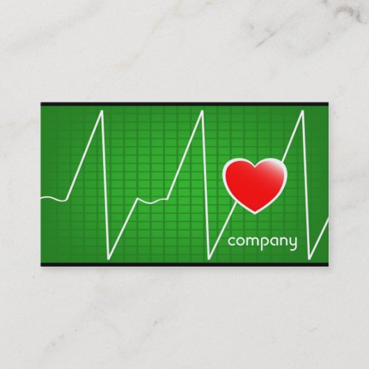ハートのCardiogramの医療サービス 名刺 (正面)