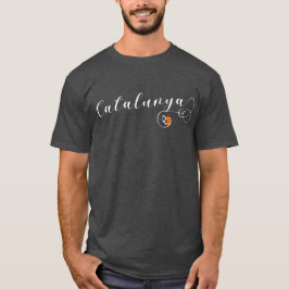 ハートのCatalunyaのTシャツ、カタロニア Tシャツ