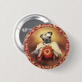 ハートのChewie神聖なボタン 缶バッジ (正面&裏面)