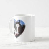 ハートのClydesdales コーヒーマグカップ (正面左)
