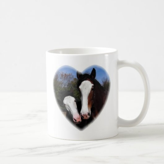 ハートのClydesdales コーヒーマグカップ (右)