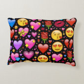 ハートのEmojisのクッション アクセントクッション (裏面)