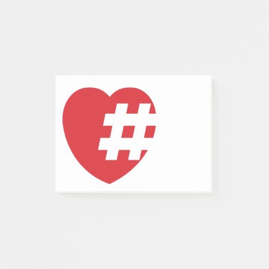 ハートのhashtag ポストイット (正面)