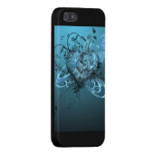 ハートのIPODの青い箱 iPhoneケース (裏面右)