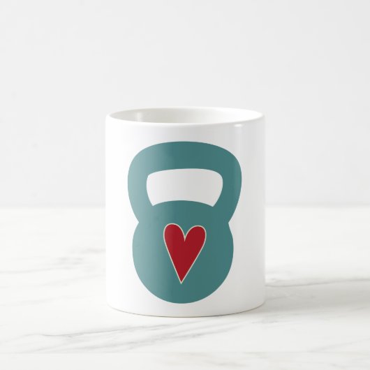 ハートのKettlebell コーヒーマグカップ (中央)