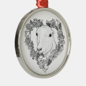 ハートのLaManchaの頭部 メタルオーナメント (右)