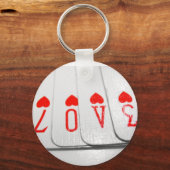 ハートのLove Keychain キーホルダー (正面)