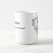 ハートのNubianの頭部 コーヒーマグカップ (中央)