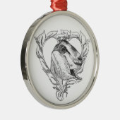 ハートのNubianの頭部 メタルオーナメント (右)