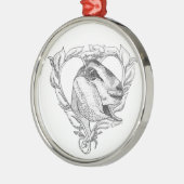 ハートのNubianの頭部 メタルオーナメント (左)