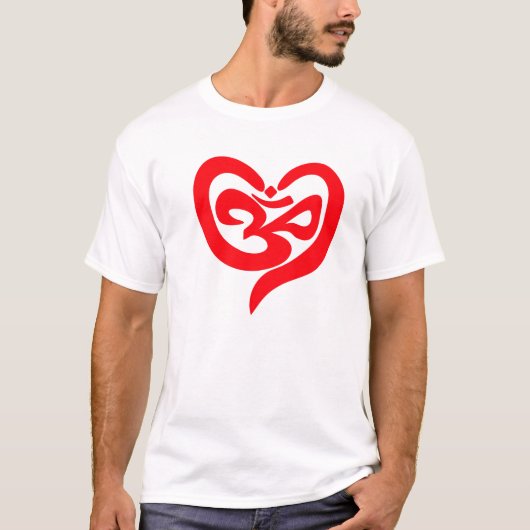ハートのOm Tシャツ (正面)