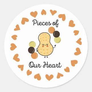 ハートのResee's Pieces ラウンドシール