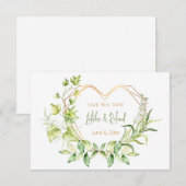 ハートのSave the Date セーブザデート (正面/裏面)