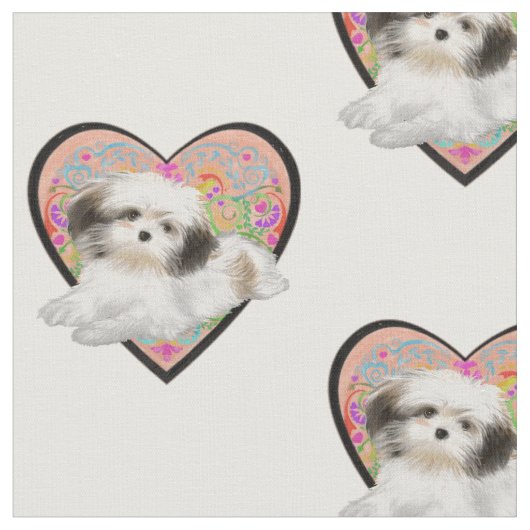 ハートのshitzu ファブリック (クローズアップ)